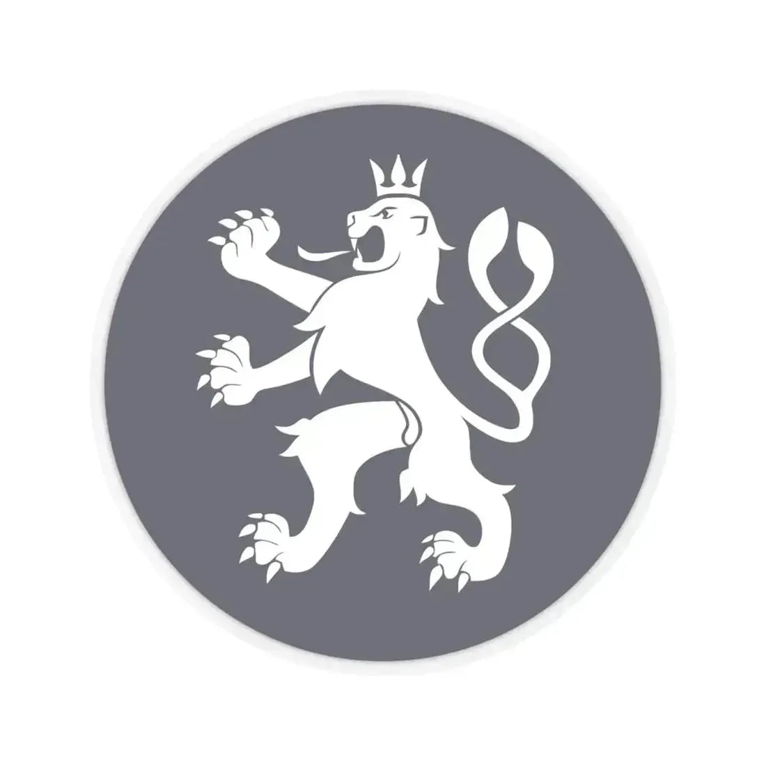 Emblem of the Government of the Czech Republic (Czech Republic) STICKER Vinyl Kiss-Cut Decal 6 Inch Transparent - The Sticker Space