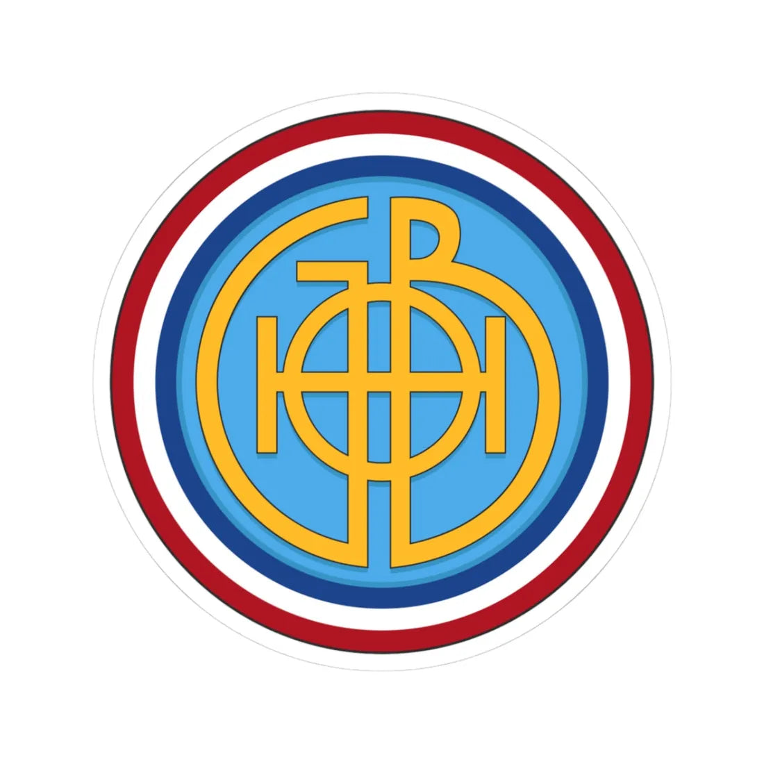 Emblem of the Great East and Borneo Headquarters (Indonesia) (Coat of Arms) STICKER Vinyl Kiss-Cut Decal 3 Inch White - The Sticker Space