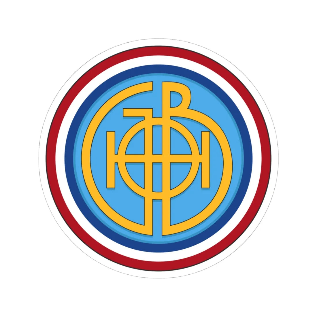 Emblem of the Great East and Borneo Headquarters (Indonesia) (Coat of Arms) STICKER Vinyl Kiss-Cut Decal 4 Inch White - The Sticker Space