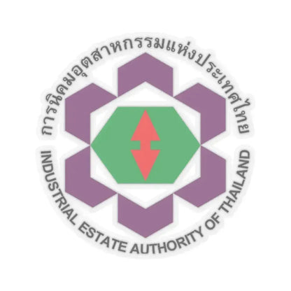 Emblem of the Industrial Estate Authority of Thailand (Thailand) STICKER Vinyl Kiss-Cut Decal 2 Inch Transparent - The Sticker Space