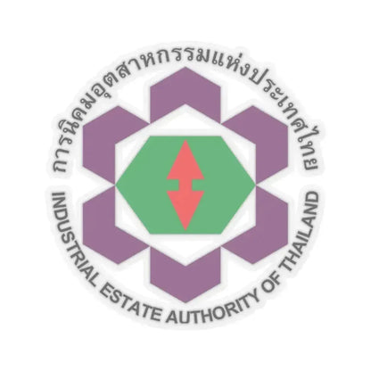 Emblem of the Industrial Estate Authority of Thailand (Thailand) STICKER Vinyl Kiss-Cut Decal 3 Inch Transparent - The Sticker Space