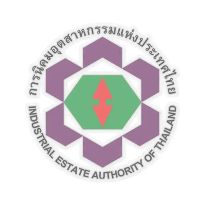 Emblem of the Industrial Estate Authority of Thailand (Thailand) STICKER Vinyl Kiss-Cut Decal 4 Inch Transparent - The Sticker Space
