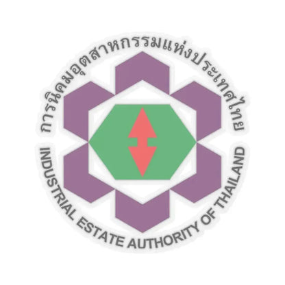 Emblem of the Industrial Estate Authority of Thailand (Thailand) STICKER Vinyl Kiss-Cut Decal 6 Inch Transparent - The Sticker Space