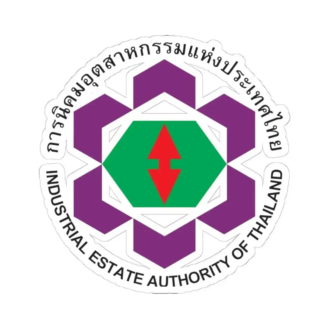 Emblem of the Industrial Estate Authority of Thailand (Thailand) STICKER Vinyl Kiss-Cut Decal 6 Inch White - The Sticker Space