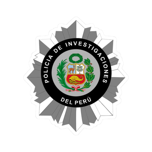 Emblem of the Investigative Police of Peru (Peru) (Coat of Arms) STICKER Vinyl Kiss-Cut Decal 2 Inch White - The Sticker Space