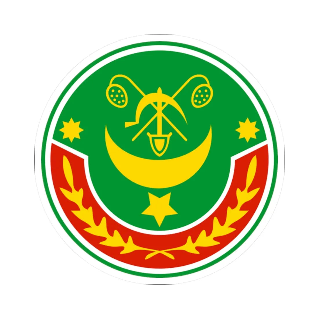 Emblem of the Khorezm Peoples Soviet Republic 192223 (Turkmenistan) (Coat of Arms) STICKER Vinyl Kiss-Cut Decal 2 Inch White - The Sticker Space