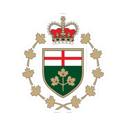 Emblem of the Lieutenant Governor of Ontario (Canada) (Coat of Arms) STICKER Vinyl Kiss-Cut Decal 2 Inch White - The Sticker Space