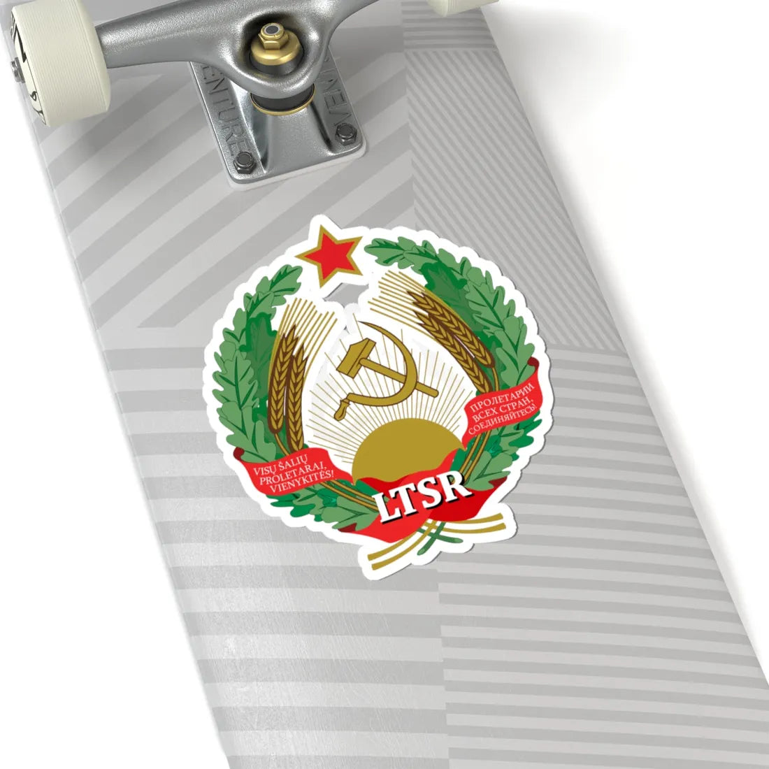 Emblem of the Lithuanian SSR (Lithuania) (Coat of Arms) STICKER Vinyl Kiss-Cut Decal - The Sticker Space