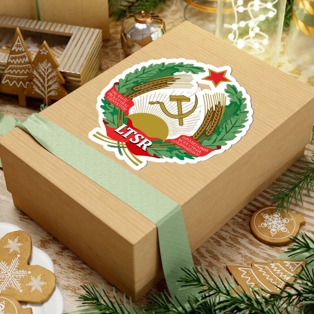 Emblem of the Lithuanian SSR (Lithuania) (Coat of Arms) STICKER Vinyl Kiss-Cut Decal - The Sticker Space