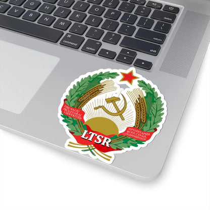 Emblem of the Lithuanian SSR (Lithuania) (Coat of Arms) STICKER Vinyl Kiss-Cut Decal - The Sticker Space