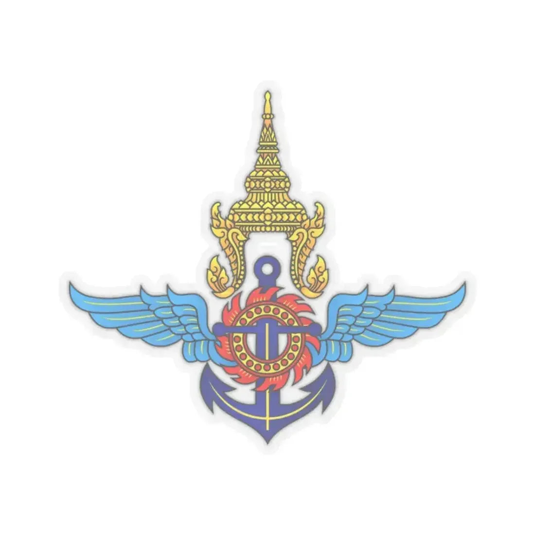 Emblem of the Ministry of Defence of Thailand (Thailand) STICKER Vinyl Kiss-Cut Decal 2 Inch Transparent - The Sticker Space