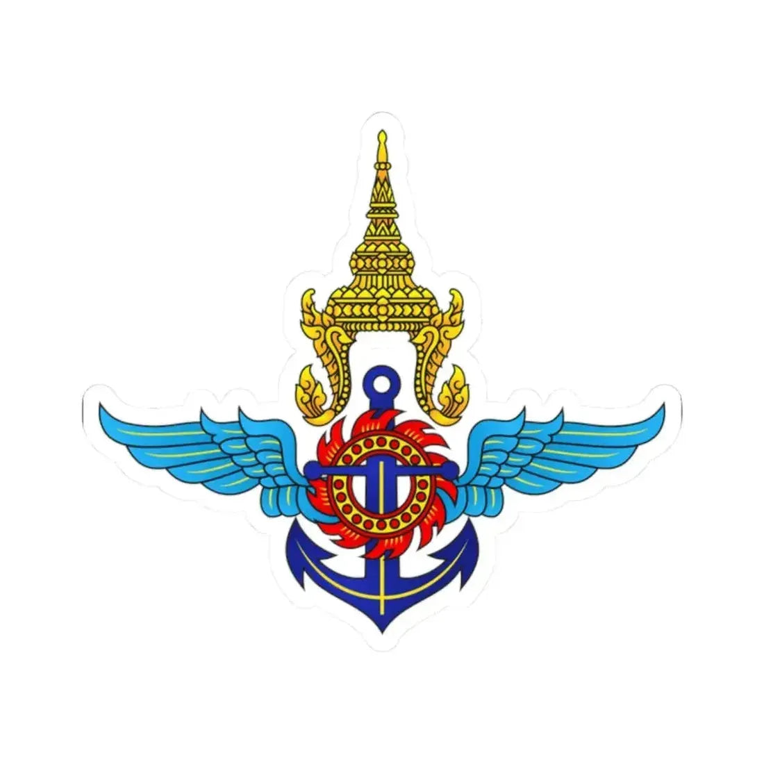 Emblem of the Ministry of Defence of Thailand (Thailand) STICKER Vinyl Kiss-Cut Decal 2 Inch White - The Sticker Space
