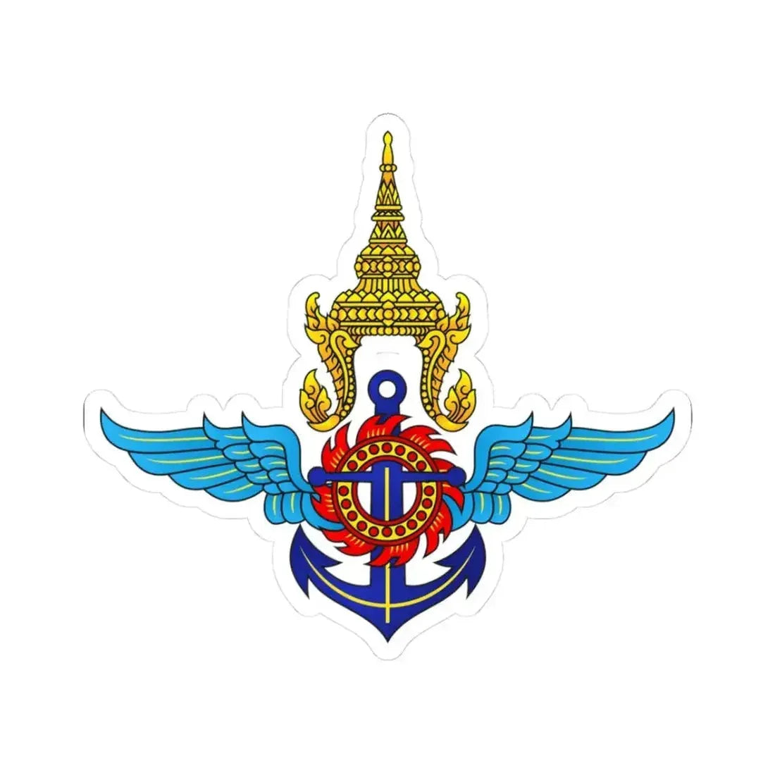 Emblem of the Ministry of Defence of Thailand (Thailand) STICKER Vinyl Kiss-Cut Decal 3 Inch White - The Sticker Space