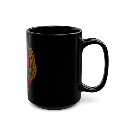 Emblem of the Moldavian SSR (1940-1941) - Black Coffee Mug-The Sticker Space