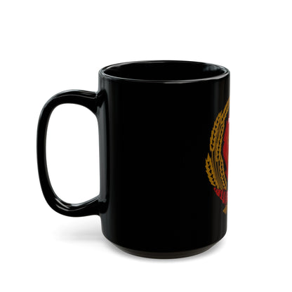 Emblem of the Moldavian SSR (1940-1941) - Black Coffee Mug-The Sticker Space