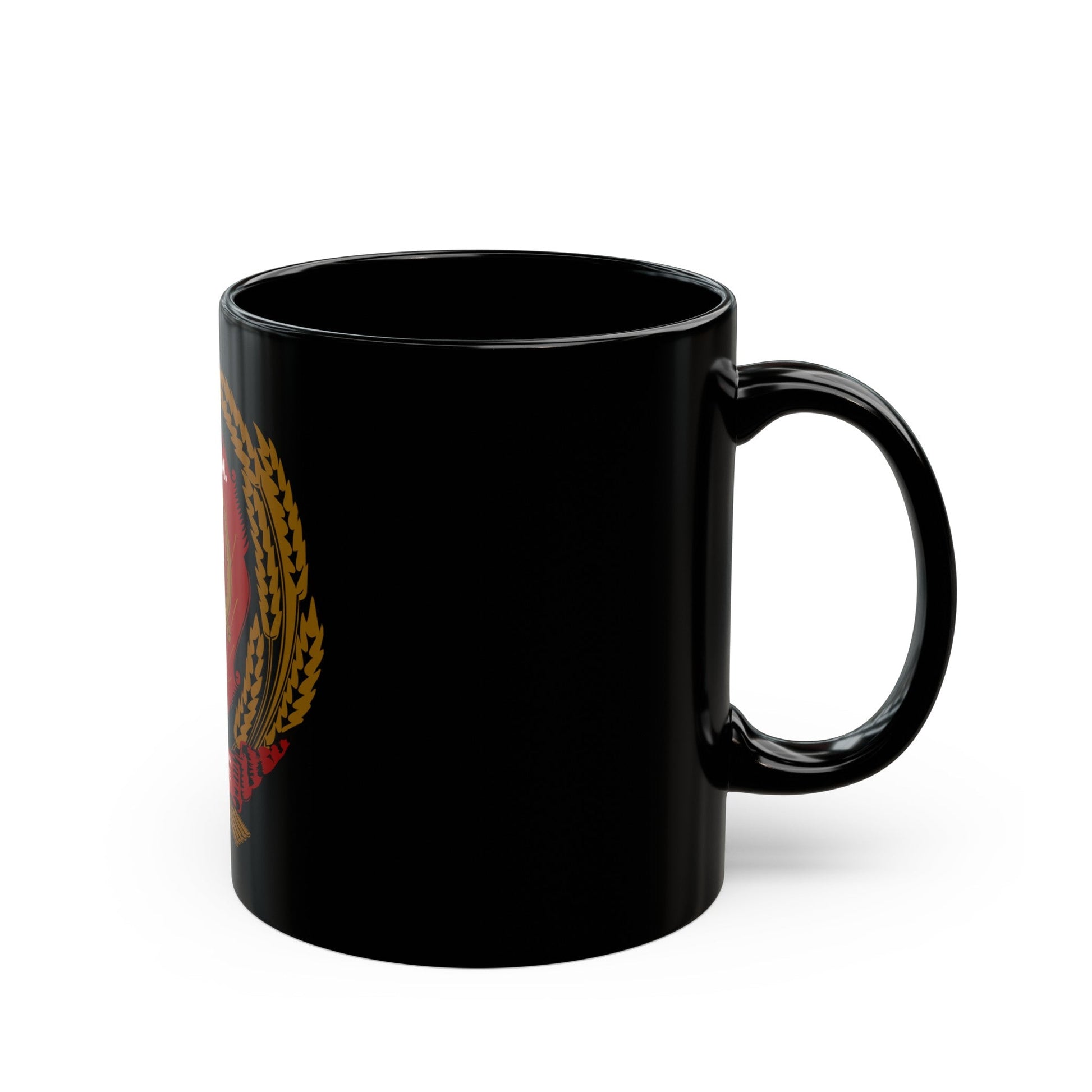 Emblem of the Moldavian SSR (1940-1941) - Black Coffee Mug-The Sticker Space