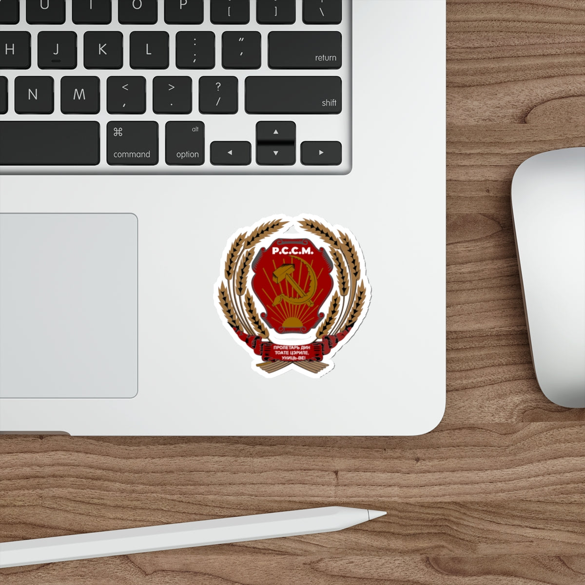 Emblem of the Moldavian SSR (1940-1941) STICKER Vinyl Die-Cut Decal-The Sticker Space