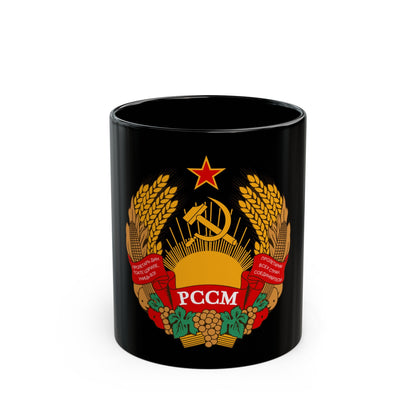 Emblem of the Moldavian SSR (1941-1957) - Black Coffee Mug-11oz-The Sticker Space