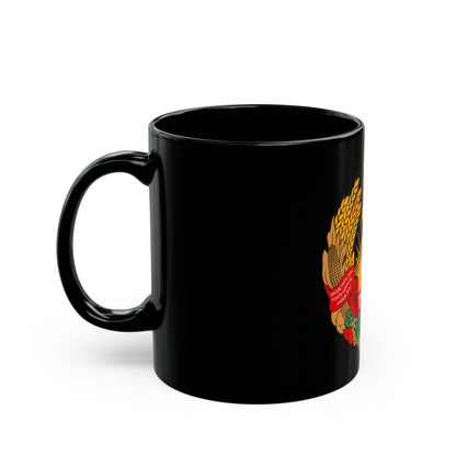 Emblem of the Moldavian SSR (1941-1957) - Black Coffee Mug-The Sticker Space