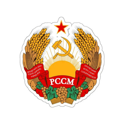Emblem of the Moldavian SSR (1941-1957) STICKER Vinyl Die-Cut Decal - The Sticker Space