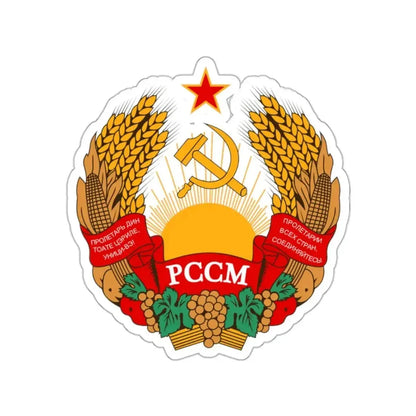 Emblem of the Moldavian SSR (1957-1981) STICKER Vinyl Die-Cut Decal - The Sticker Space