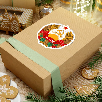 Emblem of the Moldavian SSR 1981-1990 (Soviet Union) (Coat of Arms) STICKER Vinyl Kiss-Cut Decal - The Sticker Space