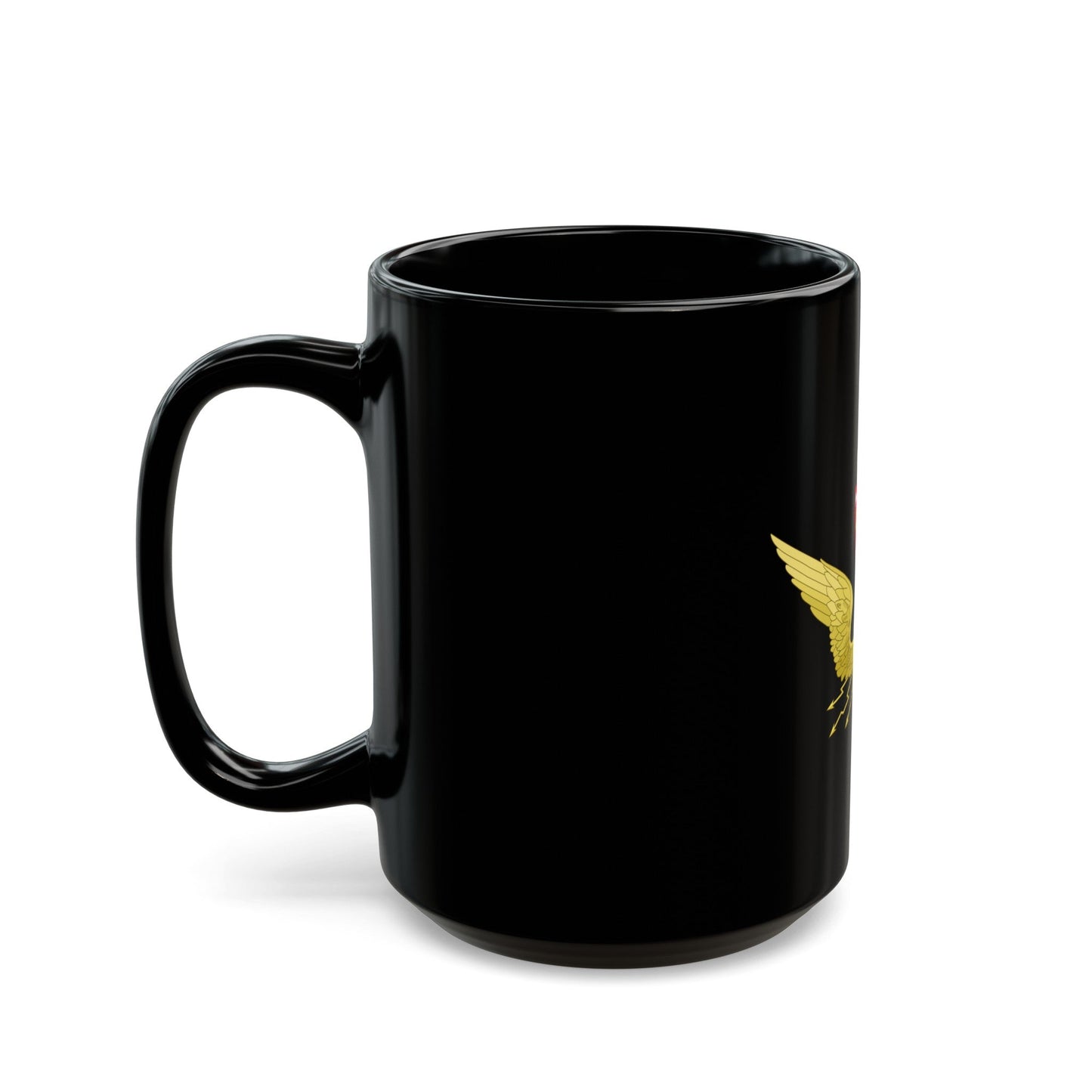 Emblem of the Norwegian State Railways - Black Coffee Mug-The Sticker Space