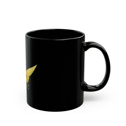 Emblem of the Norwegian State Railways - Black Coffee Mug-The Sticker Space