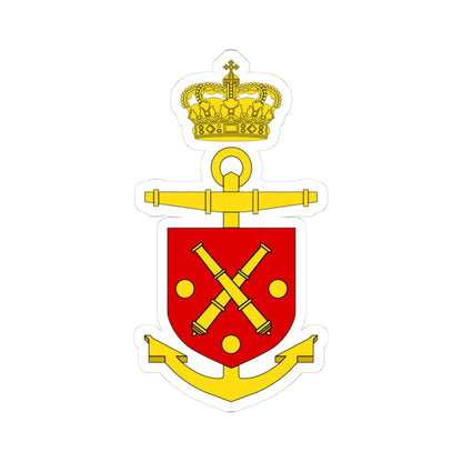 Emblem of the Operative Command of the Navy (Denmark) (Coat of Arms) STICKER Vinyl Kiss-Cut Decal 3 Inch White - The Sticker Space