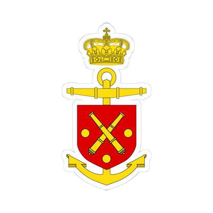 Emblem of the Operative Command of the Navy (Denmark) (Coat of Arms) STICKER Vinyl Kiss-Cut Decal 4 Inch White - The Sticker Space