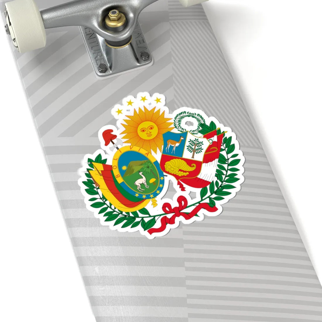 Emblem of the Peru-Bolivian Confederation (Bolivia) (Coat of Arms) STICKER Vinyl Kiss-Cut Decal - The Sticker Space