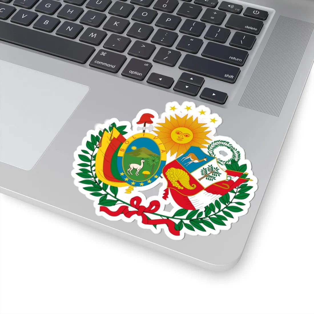 Emblem of the Peru-Bolivian Confederation (Bolivia) (Coat of Arms) STICKER Vinyl Kiss-Cut Decal - The Sticker Space