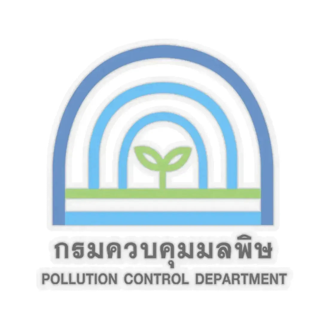 Emblem of the Pollution Control Department (Thailand) STICKER Vinyl Kiss-Cut Decal 2 Inch Transparent - The Sticker Space