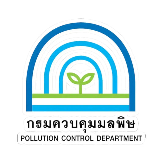 Emblem of the Pollution Control Department (Thailand) STICKER Vinyl Kiss-Cut Decal 2 Inch White - The Sticker Space