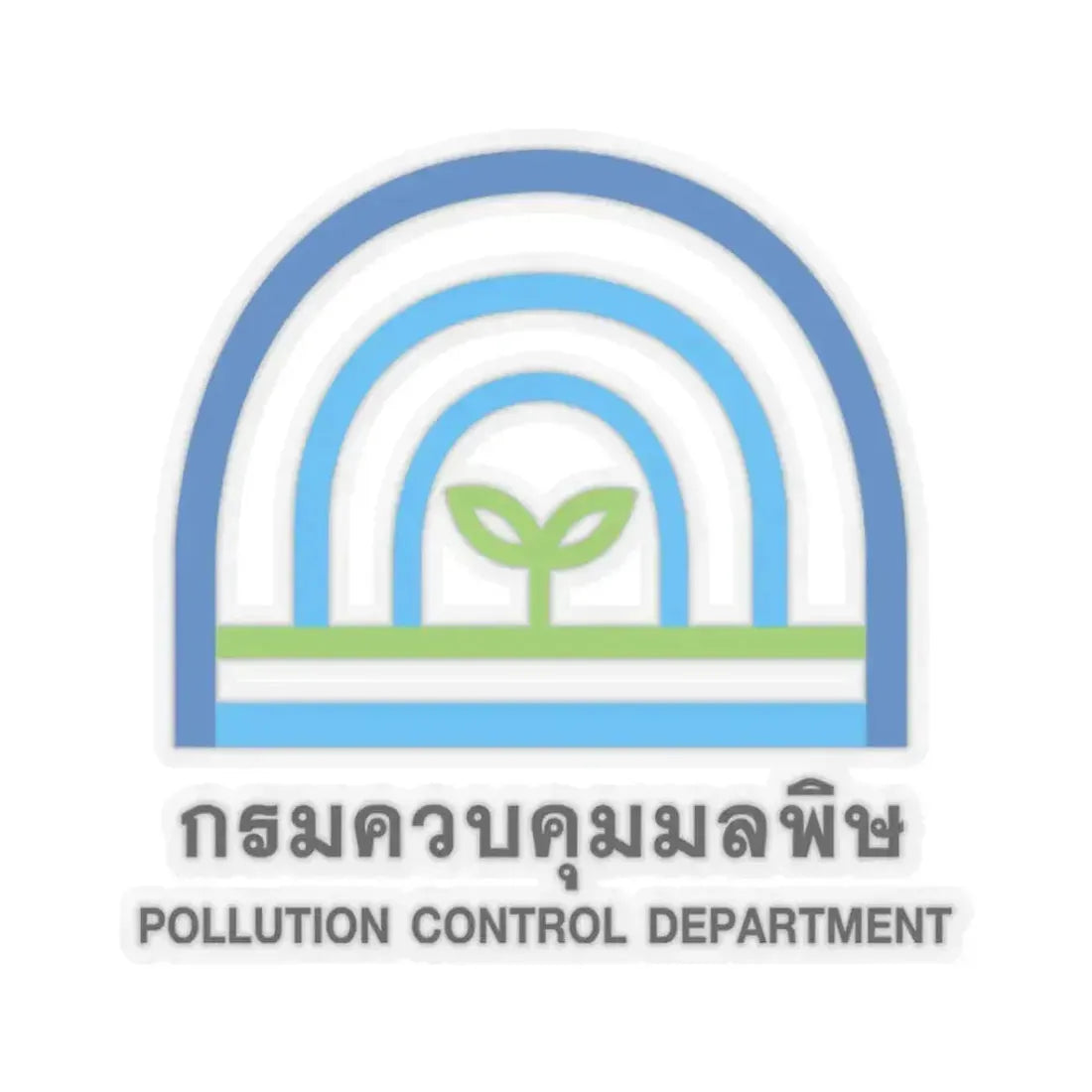 Emblem of the Pollution Control Department (Thailand) STICKER Vinyl Kiss-Cut Decal 3 Inch Transparent - The Sticker Space