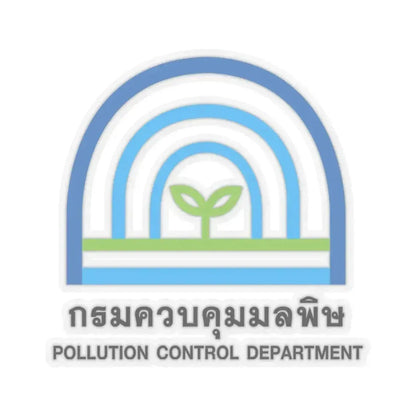 Emblem of the Pollution Control Department (Thailand) STICKER Vinyl Kiss-Cut Decal 3 Inch Transparent - The Sticker Space