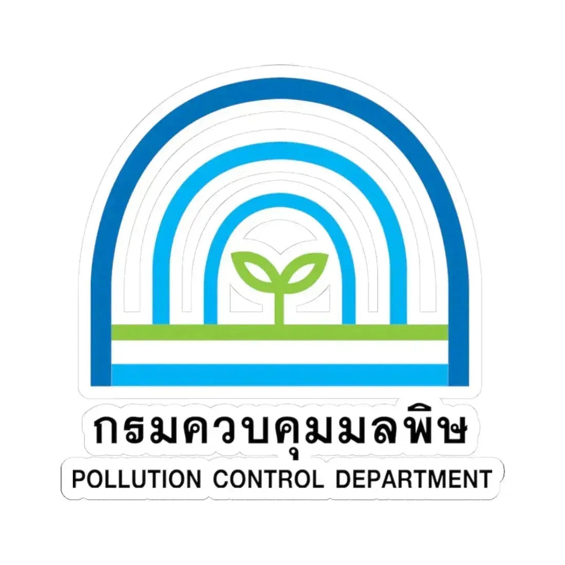 Emblem of the Pollution Control Department (Thailand) STICKER Vinyl Kiss-Cut Decal 3 Inch White - The Sticker Space