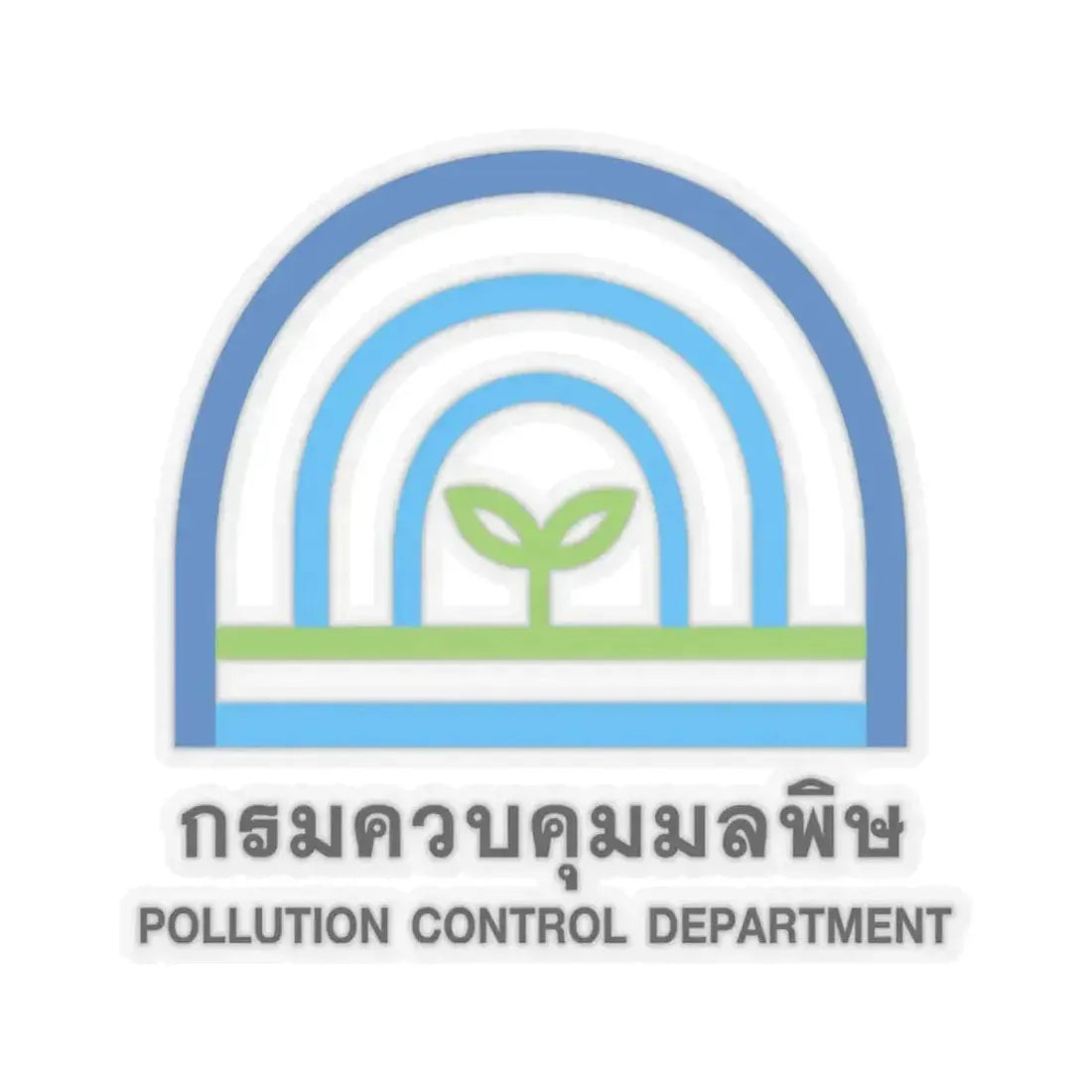 Emblem of the Pollution Control Department (Thailand) STICKER Vinyl Kiss-Cut Decal 4 Inch Transparent - The Sticker Space