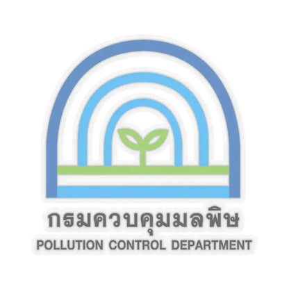 Emblem of the Pollution Control Department (Thailand) STICKER Vinyl Kiss-Cut Decal 4 Inch Transparent - The Sticker Space