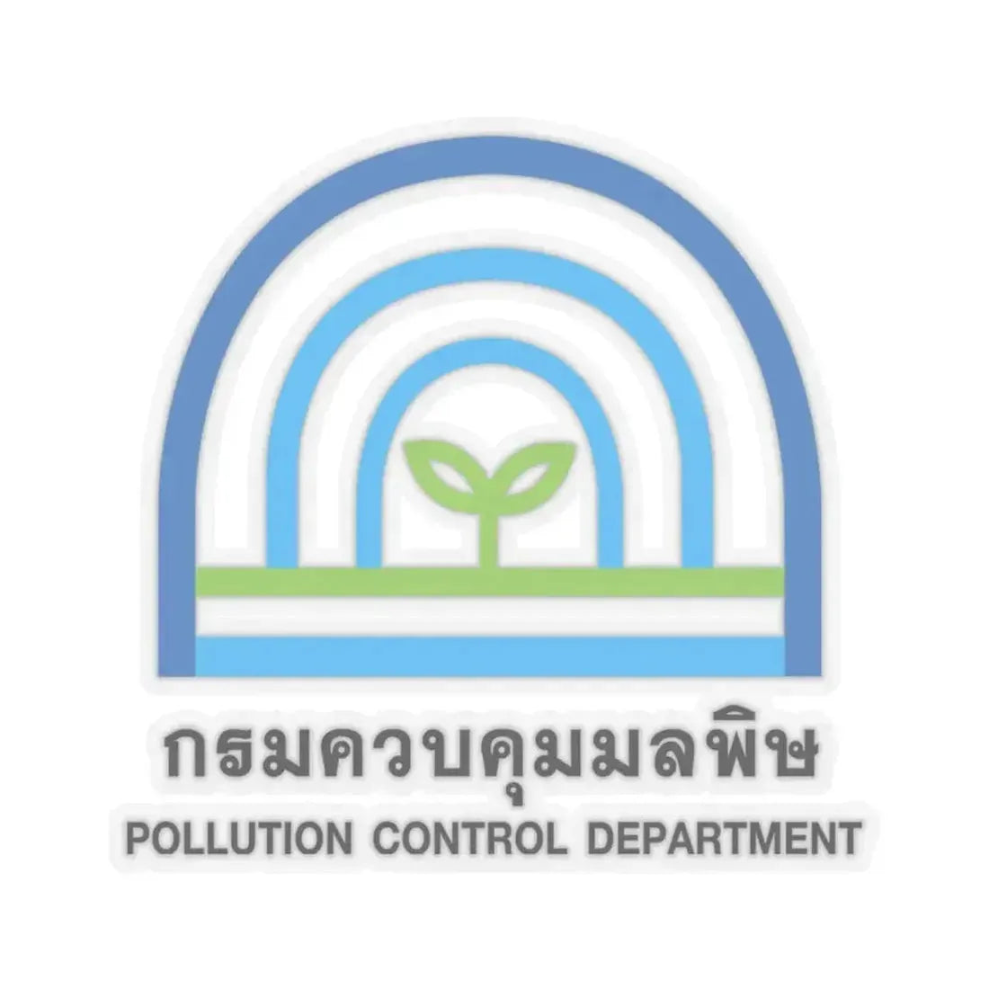 Emblem of the Pollution Control Department (Thailand) STICKER Vinyl Kiss-Cut Decal 6 Inch Transparent - The Sticker Space