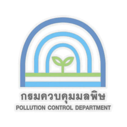 Emblem of the Pollution Control Department (Thailand) STICKER Vinyl Kiss-Cut Decal 6 Inch Transparent - The Sticker Space