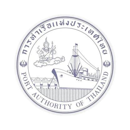 Emblem of the Port Authority of Thailand (Thailand) STICKER Vinyl Kiss-Cut Decal 4 Inch Transparent - The Sticker Space