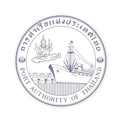 Emblem of the Port Authority of Thailand (Thailand) STICKER Vinyl Kiss-Cut Decal 6 Inch Transparent - The Sticker Space