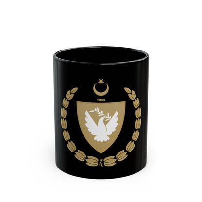 Emblem of the Presidency of the Turkish Republic of Northern Cyprus - Black Coffee Mug-11oz-The Sticker Space