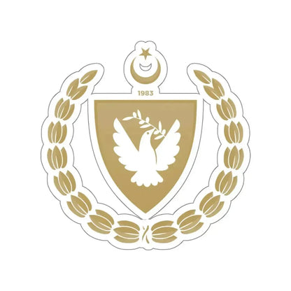 Emblem of the Presidency of the Turkish Republic of Northern Cyprus STICKER Vinyl Die-Cut Decal 4 Inch - The Sticker Space