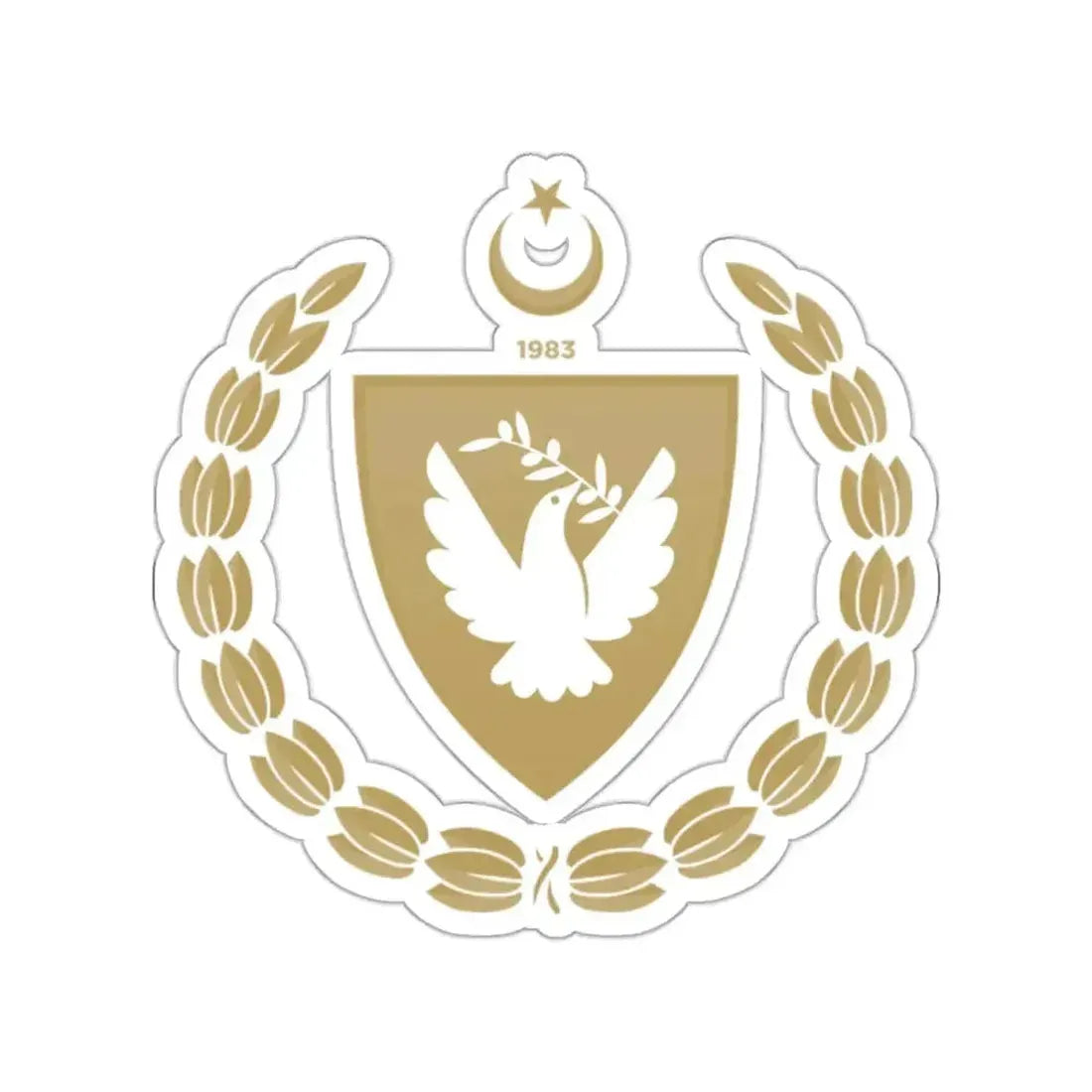 Emblem of the Presidency of the Turkish Republic of Northern Cyprus STICKER Vinyl Die-Cut Decal - The Sticker Space
