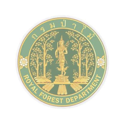 Emblem of the Royal Forest Department Thailand 2023 (Thailand) STICKER Vinyl Kiss-Cut Decal 2 Inch Transparent - The Sticker Space