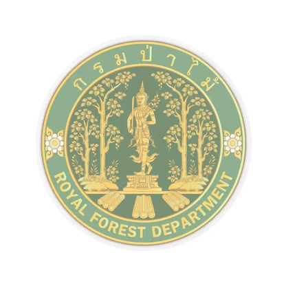 Emblem of the Royal Forest Department Thailand 2023 (Thailand) STICKER Vinyl Kiss-Cut Decal 3 Inch Transparent - The Sticker Space