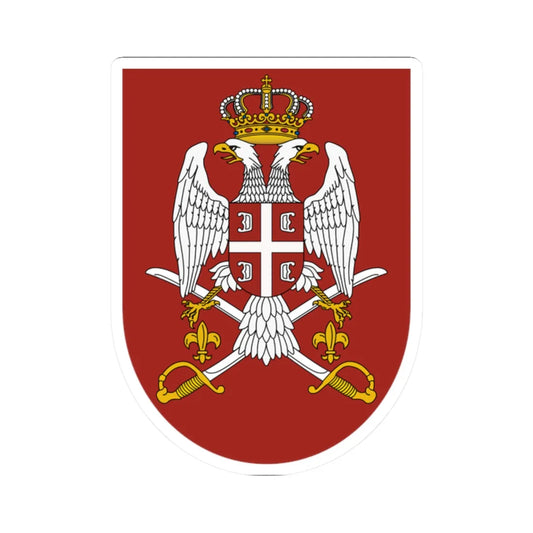 Emblem of the Serbian Armed Forces (Serbia) (Coat of Arms) STICKER Vinyl Kiss-Cut Decal 2 Inch White - The Sticker Space