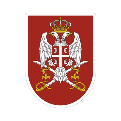 Emblem of the Serbian Armed Forces (Serbia) (Coat of Arms) STICKER Vinyl Kiss-Cut Decal 6 Inch White - The Sticker Space